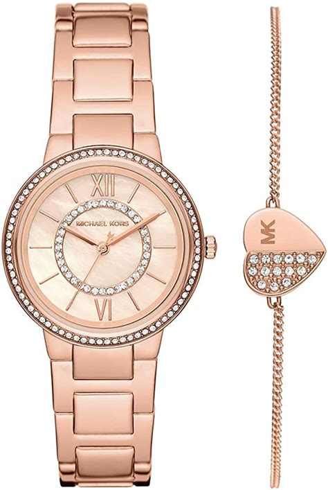 michael kors women's gabbi three-hand rose gold-tone stainless steel watch|Michael Kors Women's Lexington Three.